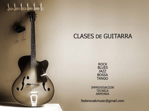 Clases de guitarra en caballito con Fede Novak, solicitá tu entrevista a fedenovakmusic@gmail.com